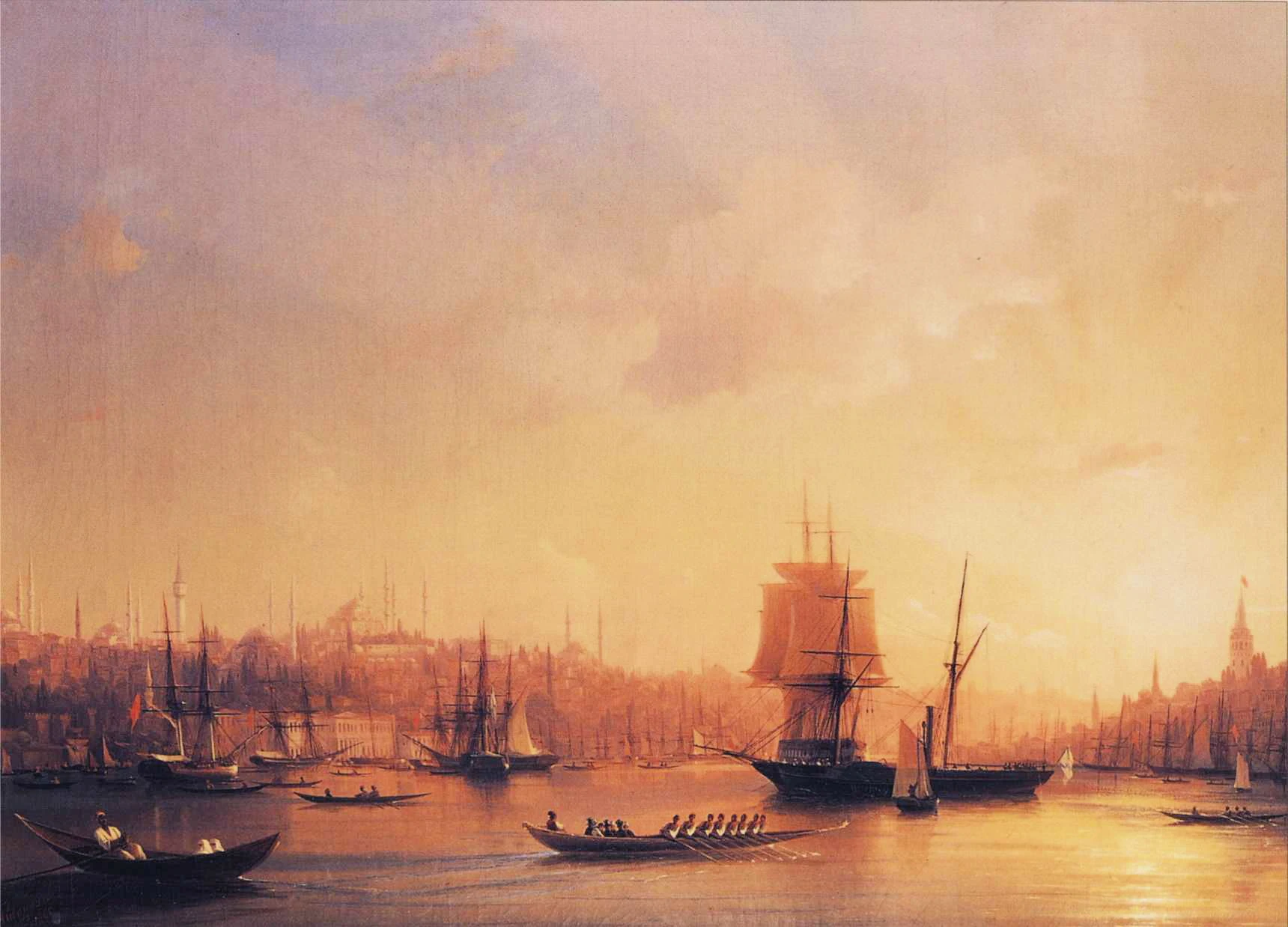 Dusk on the Golden Horn — Ivan Aivazovsky
